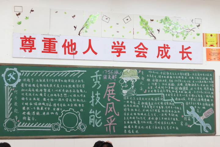 技能节黑板报内容文字